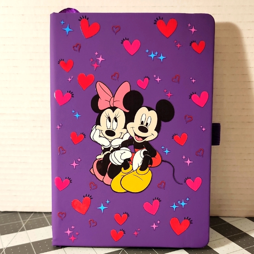 Disney Purple Journal and Pen Set with Mickey and Minnie